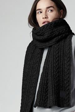 Accesorios Canada Goose Mujer Outlet - Invierno Bufanda Negros OP8347901